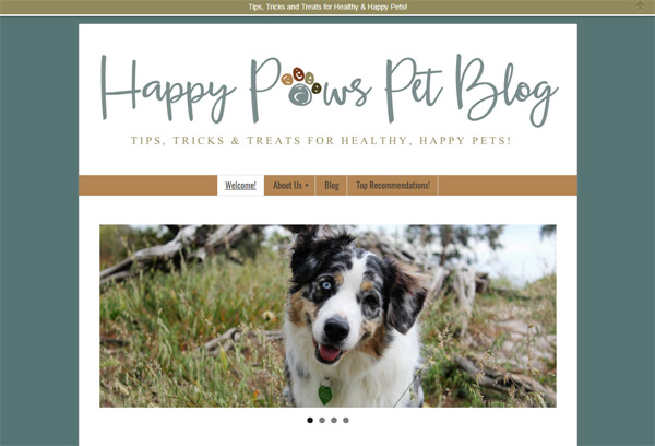 Happy Paws Pet Blog screenshot