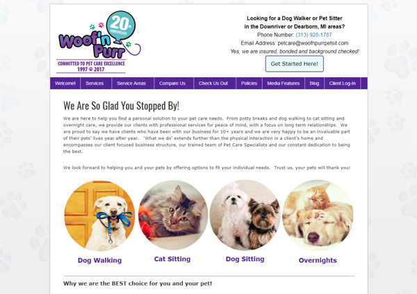 dog sitter website