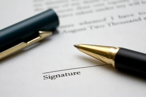 sign agreement