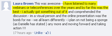 Awesome Facebook Feedback!