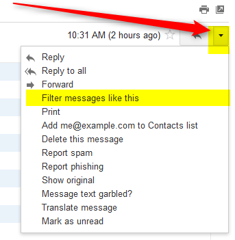 set up a gmail filter to prevent spam folder