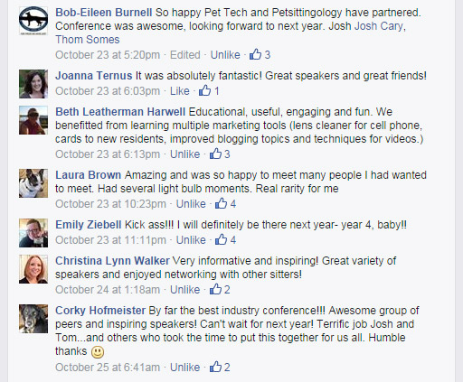 Facebook Feedback from Conference Attendees