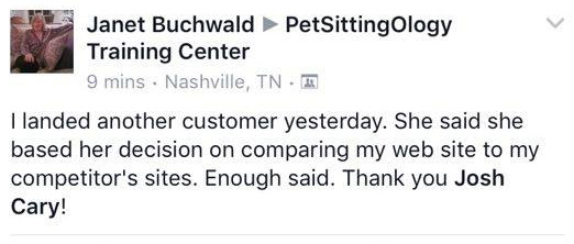 PetSittingOlogy review from happy client